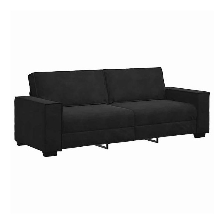 vidaXL 3人掛けソファ ブラック 220x78x84 cm ベルベット 家具 ソファ(代引不可)【送料無料】 30,466円