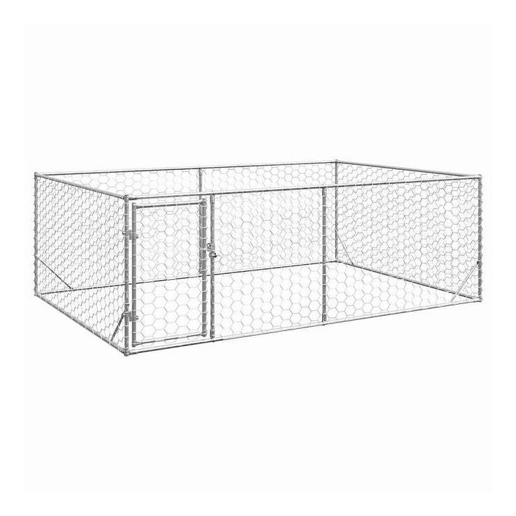 vidaXL 屋外用犬小屋 ドア付き 3x2x1m 亜鉛メッキ鋼 動物&ペット用品 ペット用品 犬用品 ドッグハウス(代引不可)【送料無料】