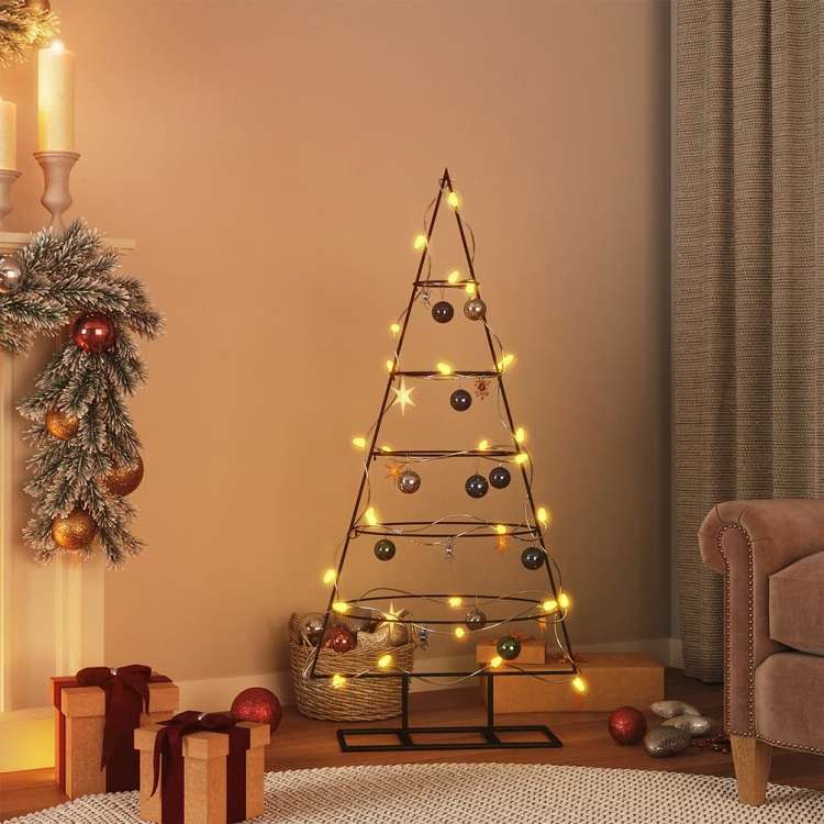 vidaXL 金属製クリスマスツリー デコレーション用 ブラック 125cmホーム&ガーデン デコレーション シーズン&ホリデーデコレーション クリスマスツリー(代引不可)