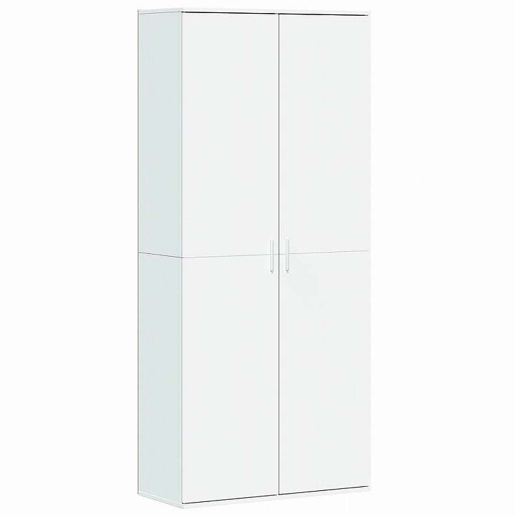 vidaXL ハイボード ホワイト 80x35x180 cm エンジニアリングウッド家具 キャビネット&収納 収納キャビネット・ロッカー白(代引不可)【送料無料】｜リコメン堂ホームライフ館