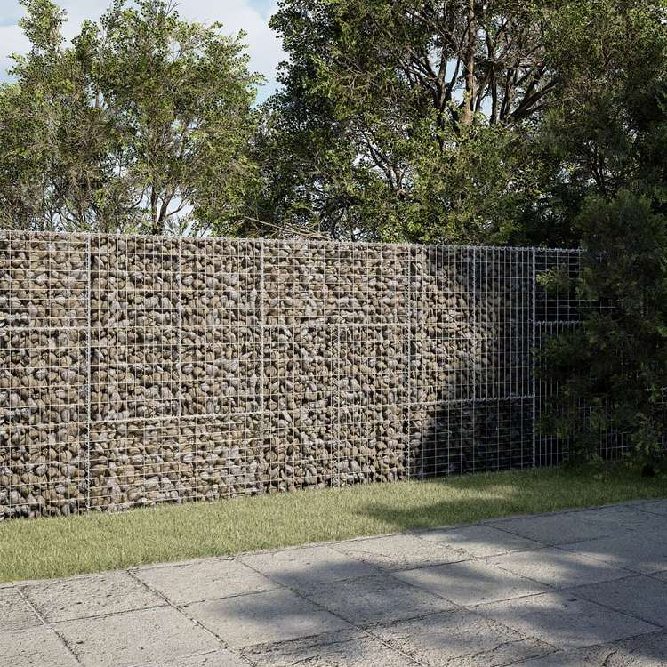 vidaXL 蛇籠バスケット カバー付き 300x100x150cm 亜鉛メッキ鉄ホーム&ガーデン 芝&ガーデン ガーデニング 鉢植え・プランター(代引不可)