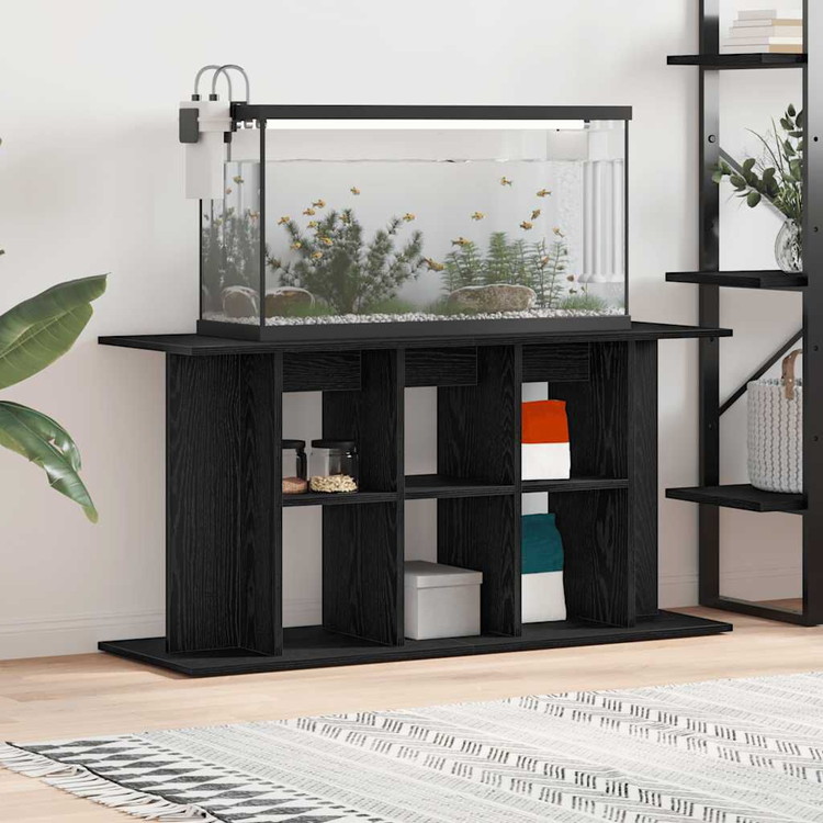 vidaXL 水槽スタンド ブラックオーク 120×40×60cm エンジニアードウッド 動物 ペット用品 ペット用品 魚用品 Aquarium Stands(代引不可)