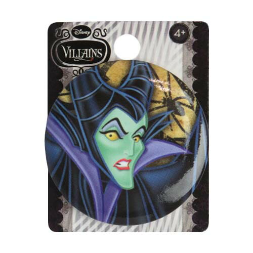 ディズニーヴィランズ マレフィセント 缶バッジ 眠れる森の美女 DISNEY 雑貨 【モノグラム】画像