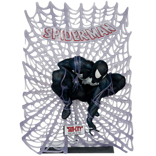 マーベル・コミック 1/6スケール シーン・フィギュア スパイダーマン ブラックスーツ/プラチナム・エディション（トッド・マクファーレン/Spider-Man Vol.1 #1） スタチュー MARVEL アメコミ 【McFARLANE TOYS】｜アールデリュージョン