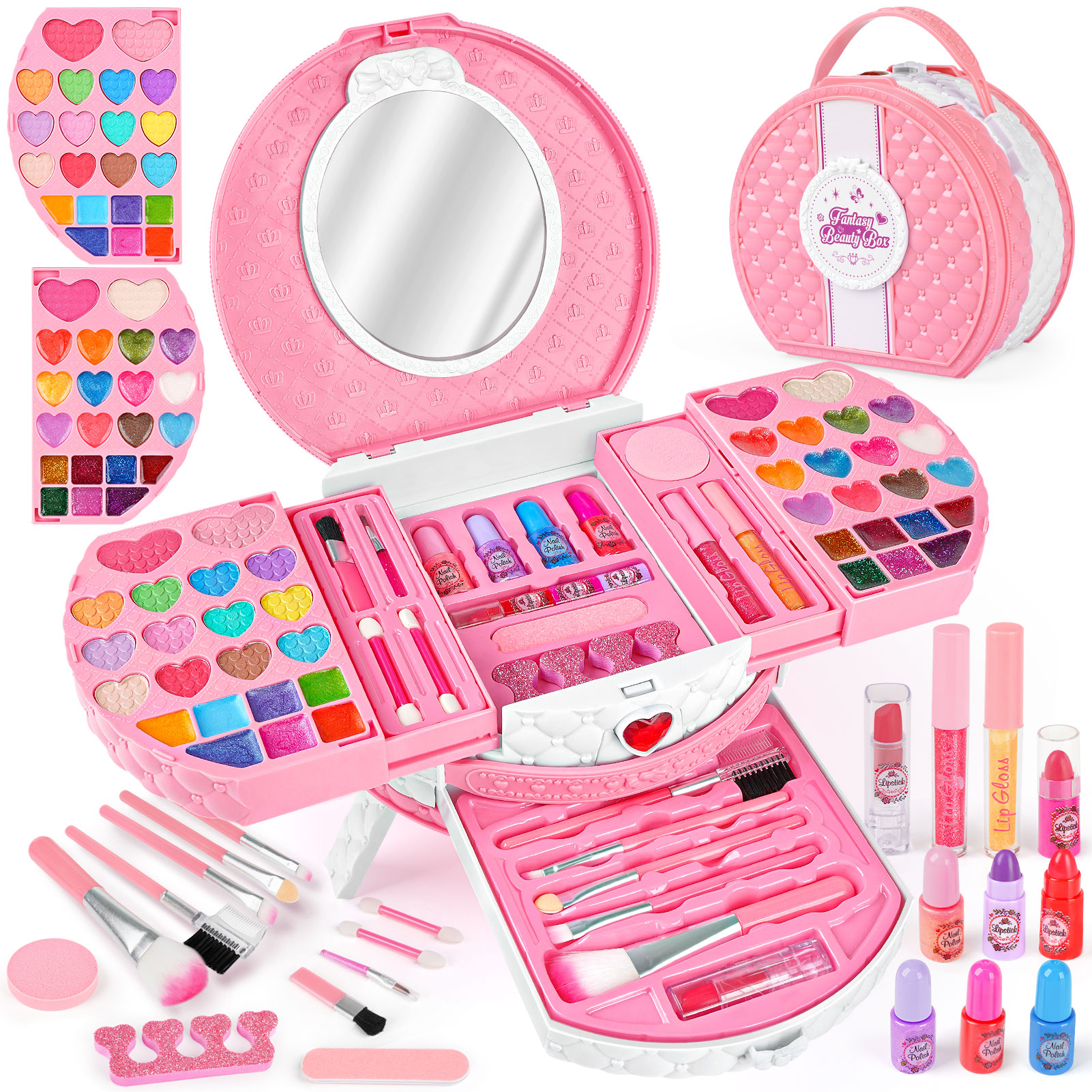 メイクのお勉強されてる人必見 メイクアップ商品セット 多種類まとめ売り Amazon | Bobblyfun メイクセット 女の子 おもちゃ キッズコスメ