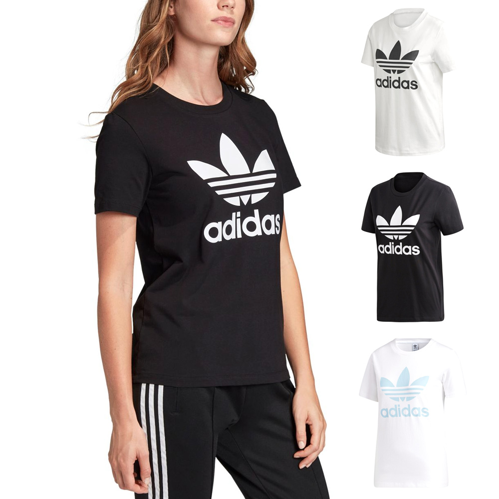 楽天市場 アディダス オリジナルス Adidas Originals レディース Tシャツ 半袖 ロゴ トレフォイルtシャツ トレホイル 三つ葉 ブランド 女性用 ホワイト 白 ブラック 黒 スカイクリスタル スポーツ ジム ヨガ Mｌ Torefoil Tee Fm3293 Fm3311 Fm3306 レイダース