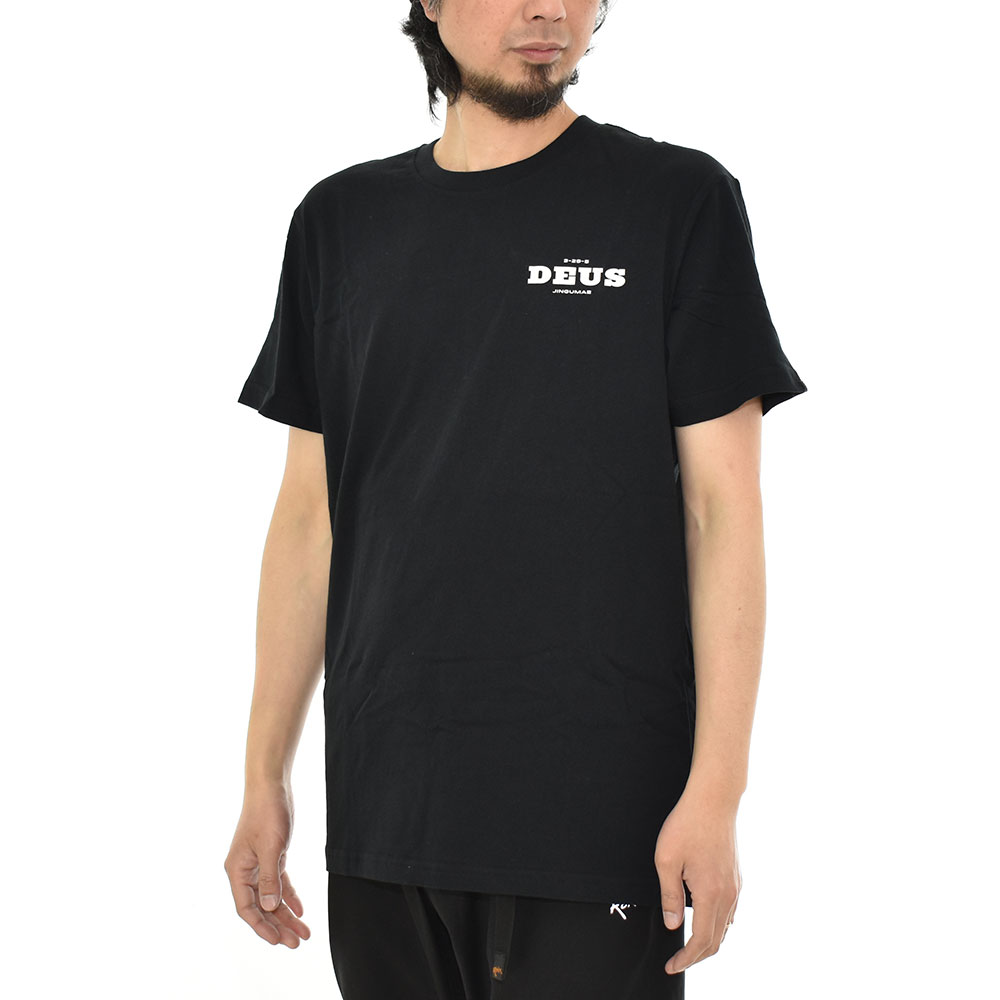 楽天市場 Deus Ex Machina デウス エクス マキナ Tシャツ Tee ロゴ バックプリント 胸マーク Tokyo 東京 Japan メンズ サーフ アウトドア バイク 大きいサイズ ブラック 黒 M L Xl Loco Tee Dmp16c レイダース