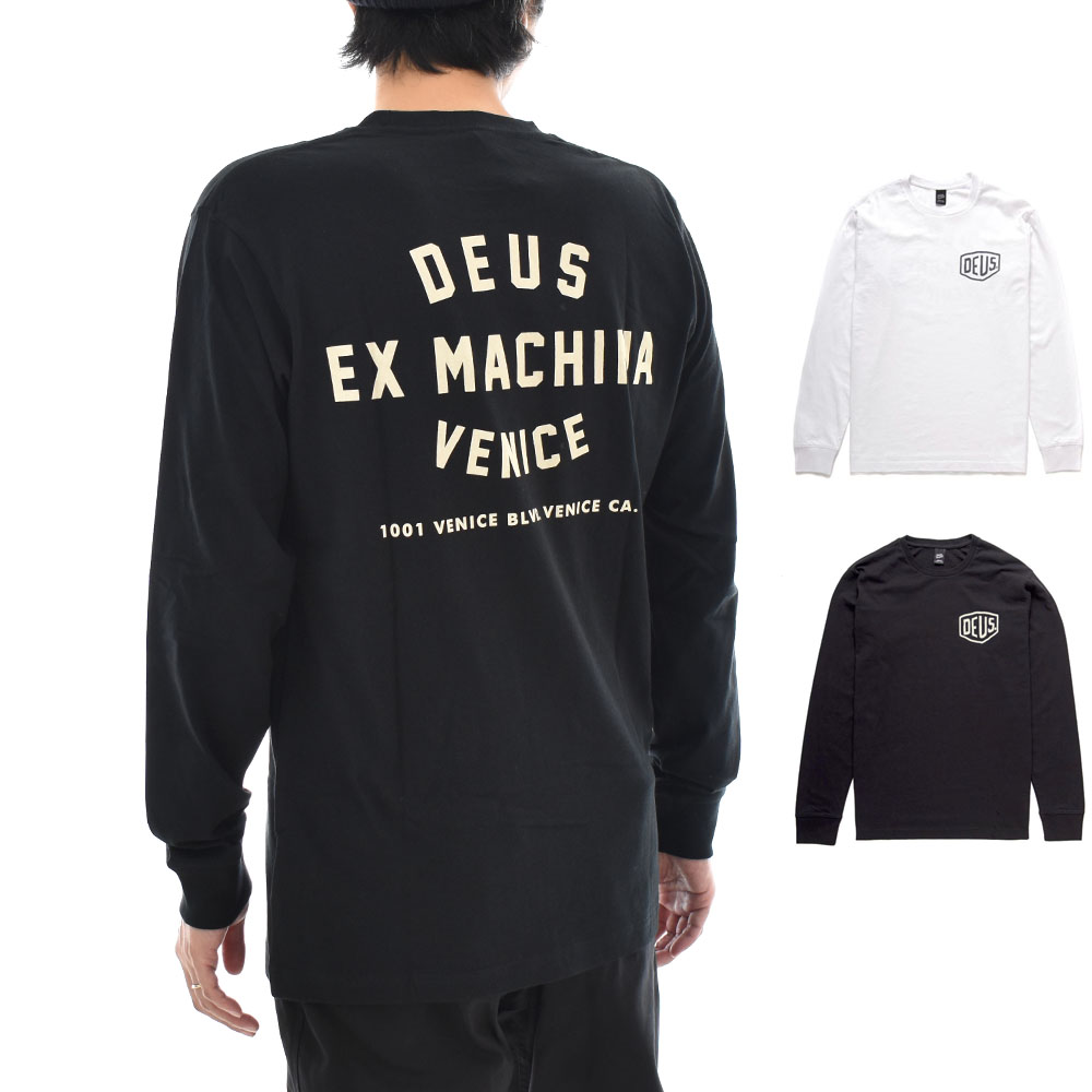 楽天市場 デウス エクス マキナ Deus Ex Machina Tシャツ ベニス ロングスリーブtシャツ 長袖tシャツ ロンt メンズ レディース 男女兼用 アウトドア サーフィン バックプリント 白 黒 Venice L S Tee Dma611b レイダース