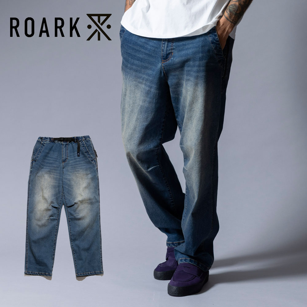 ロアーク リバイバル ROARK REVIVAL ジーパン トラベルパンツ デニム リラックス TRAVEL PANT DENIM - RELAX RPJ1203-STW【メンズ デニムパンツ Ｇパン ストレッチ素材 12.5oz エイジング加工 ユーズド加工 リラックスフィット ゆったり M L XL】