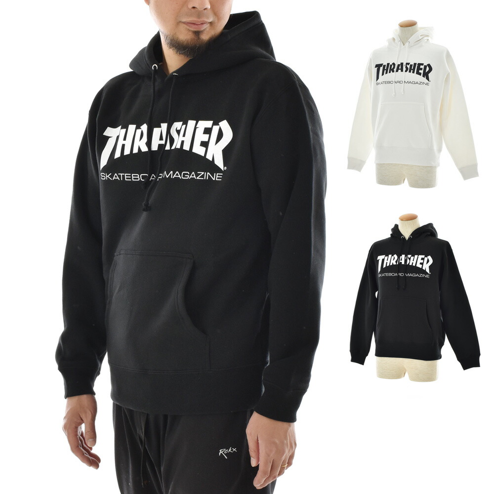 アウトレット送料無料 5 Offセール スラッシャー Thrasher パーカー ロゴ マグロゴ フーディー スウェット トップス プルオーバー 長袖 裏起毛 メンズ レディース ブランド Sk8 スケートボード ブラック 黒 ホワイト 白 Mag Logo Hoodie Th8501 スラッシャー