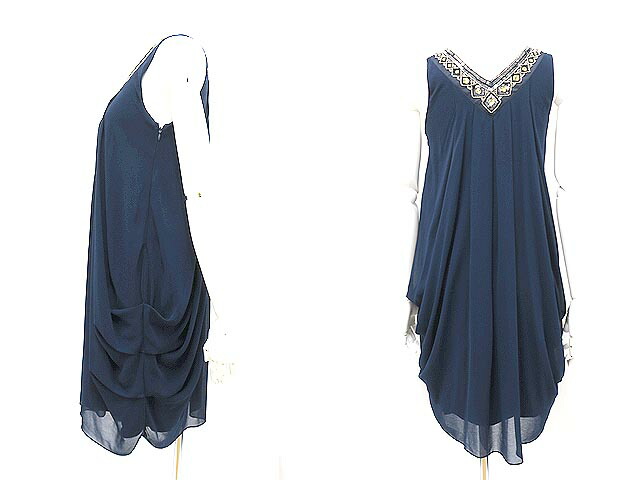 楽天市場 Strawberry Fields ストロベリー フィールズ ワンピース ノースリーブ ひざ下丈 ビジュー サイズ 2 パーティー 披露宴 二次会 春 夏 中古 リサイクルブティックabc