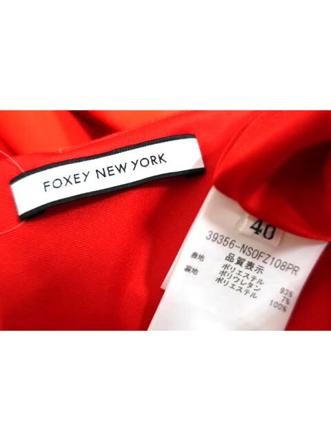 中古 Foxey New York フォクシーニューヨーク ワンピース レッド 40サイズ 赤 人気ブランド Sermus Es