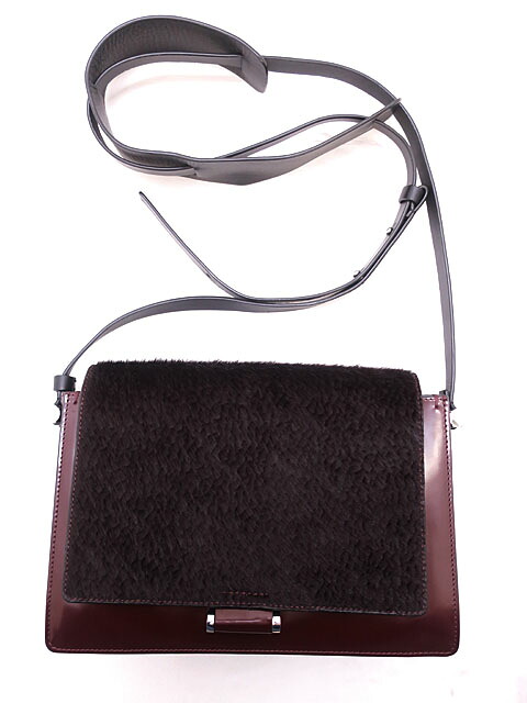 BY MALENE BIRGER/バイマレーネビルガー/バッグ/ショルダー/ブラック/ワイン/エンジ/ハラコ/レディース/送料無料【中古】|リサイクルブティックABC