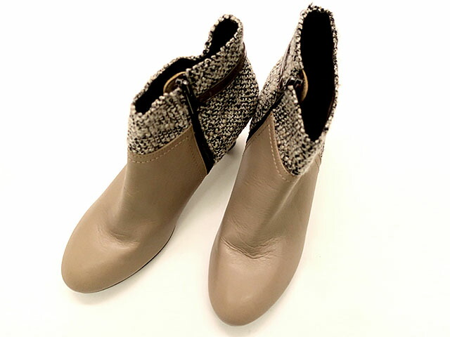 楽天市場 Barclay バークレー 靴 ブーティ ショートブーツ グレージュ ツイード レディース サイズ24ハーフ 中古 リサイクルブティックabc