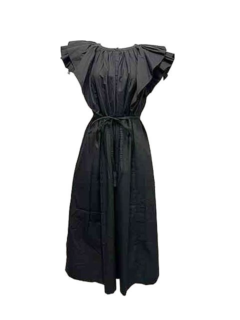 【中古】　LANVIN en Bleu ランバンオンブルー　ワンピース　レディース　ブラック　38サイズ　9号　半袖ワンピース｜リサイクルブティックABC
