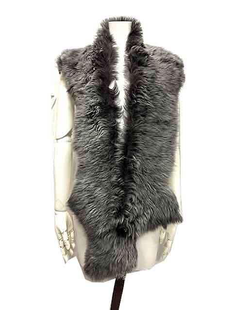 美品　Karl Donoghue カール・ドノヒュー★ファー付きベスト カールドノヒュー KARL DONOGHUE KARL DONOGHUE ベスト FEATHER
