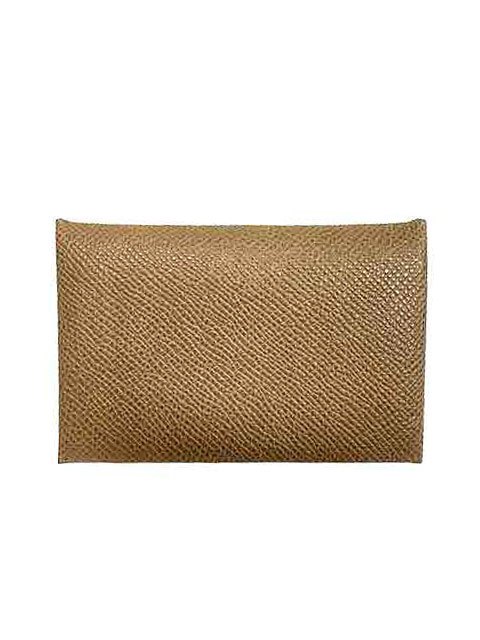 【未当て嵌める】【新古品】HERMES エルメス 小物  CALVI カルヴィ 歌留多容れもの エプソン エトゥープ W目じるし 2024年物