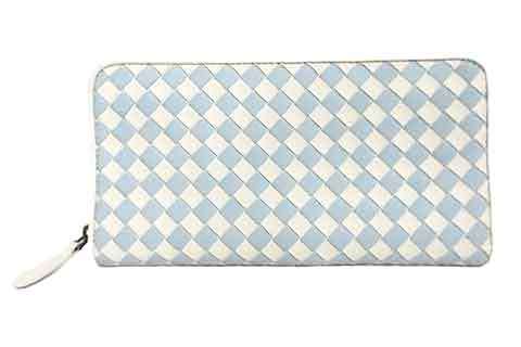 【中古】BOTTEGA VENETA ボッテガヴェネタ 小物 紙入れ イントレチャート 照合のしるし ジップアラウンドウォレット バイ色つや