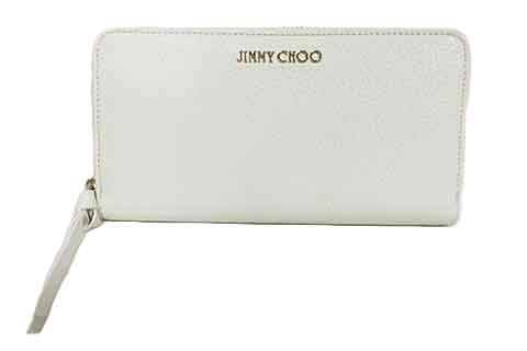 【中古】【美品】JINNY CHOO ジミーチュウ 小物 長札入れ 地べたジッパー なめし革 レディース PIPPA 財布・ケース-バッグ・小物・ブランド雑貨