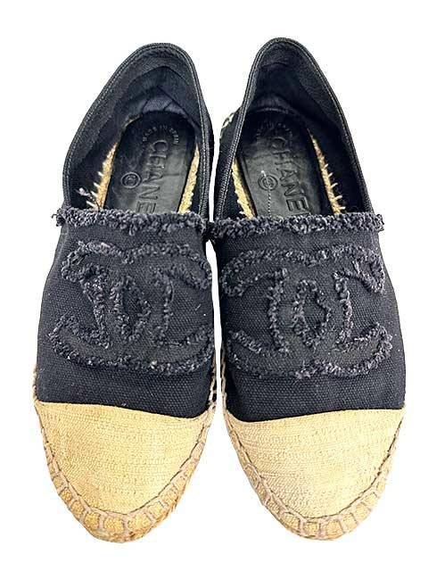 美品 シャネル ツイード 銀ラメ エスパドリーユ スニーカー 37 CHANEL 楽天市場】シャネル CHANEL エスパドリーユ G33215 ツイード