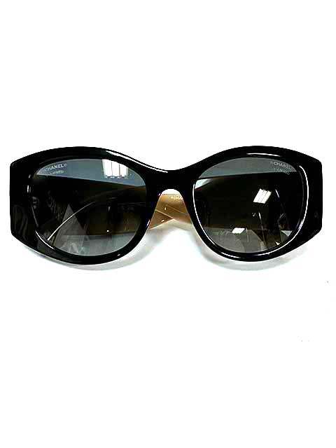【中古】【美品】CHANEL シャネル 小物 サングラス レディース オーバル シェイプ アイウェア 5524 C534/S8, A71618 X02016 S3418