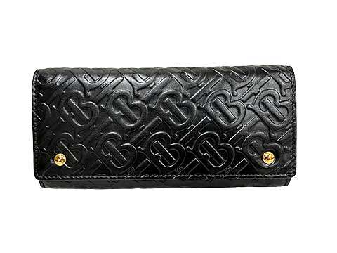 未使用　BURBERRY バーバリー　レザー長財布　ブラック　黒　箱付き バーバリー BURBERRY 財布 長財布 ラウンドファスナー長財布 小銭入れ