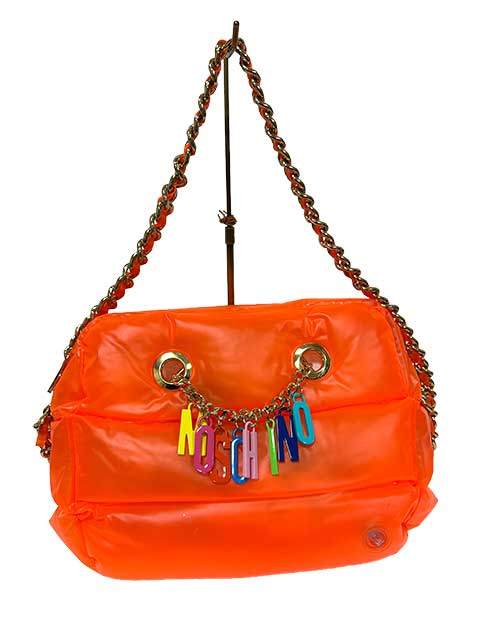 MOSCHINO モスキーノ 旅行バッグ ボストンバッグ オレンジ 楽天市場】MOSCHINOモスキーノ ベルトビックロゴ入り ナイロン