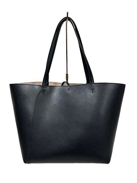 【中古】FURLA フルラ　トートバッグ　ブラック　レザーバッグ　MIADIVA S TOTE BAG