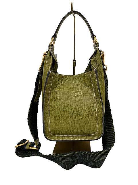【中古】ジャンニ キャリーニ  GIANNI CHIARINI ショルダーバッグ なめし革御徒面子 緑であること 本革