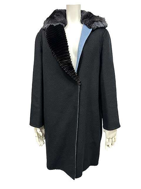 【中古】FENDI フェンディ コート FFP101 カシミヤ チンチラ ミンク ロング サイズ38 レディース｜リサイクルブティックABC