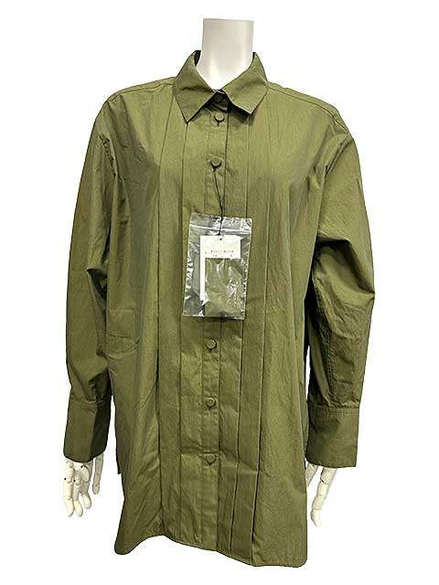 【新古品】【未使用】L'EQUIPE(レキップ)トップス 白シャツ サイズ38 定価35200円 Mサイズ|リサイクルブティックABC