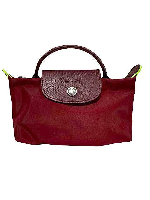 【中古】【美品】LONGCHAMP ロンシャン 小物 ポーチ ミニバッグ ルプリアージュ エンジ系 34175 919 レディース｜リサイクルブティックABC