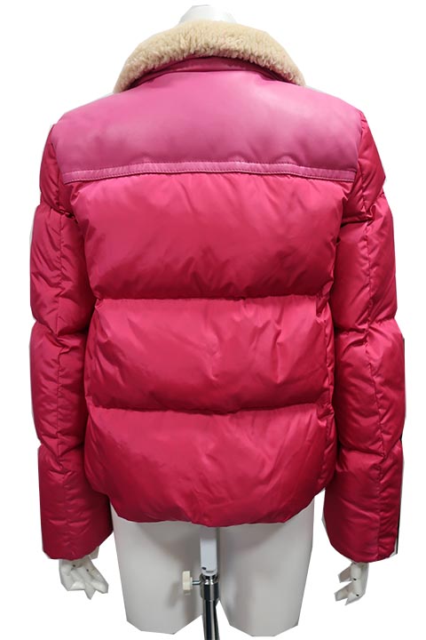 高額売筋 ダウンコート コート コーチ 中古 Coach レディース Sサイズ レザー切替ダウン F13 124 ボア襟 ダウン80 ピンク コート ジャケット Williamsav Com