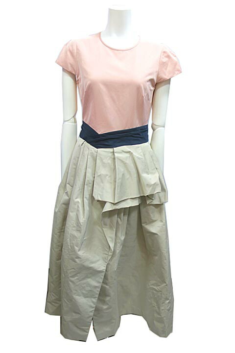 楽天市場 未使用 新古品 Paule Ka ポールカ ワンピース レディース バイカラー ピンク ベージュ 半袖 ss Xs Sサイズ 未使用 リサイクルブティックabc