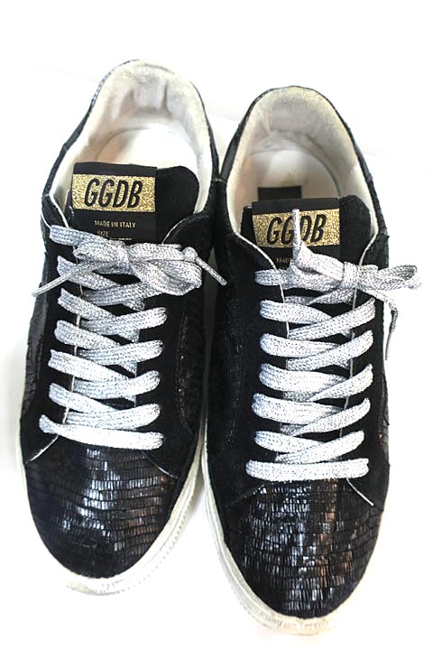 中古 Golden Goose ゴールデングース 靴 レディース ブラック スニーカー 人気 26cm