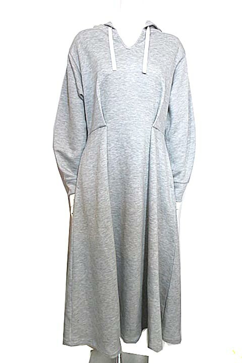 レディースファッション ワンピース 未使用 新古品 Lanvin サイズ38 スウェット生地 グレー フード付き レディース ワンピース ランバンオンブルー Bleu En 売れ筋商品 Www Maisbeiras Com