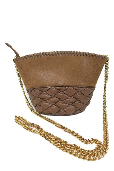 【中古】【美品】STELLA McCARTNEY ステラマッカートニー  御徒面子   ショルダーバッグ チェーン店御徒面子 赤銅色 ミニ御徒面子