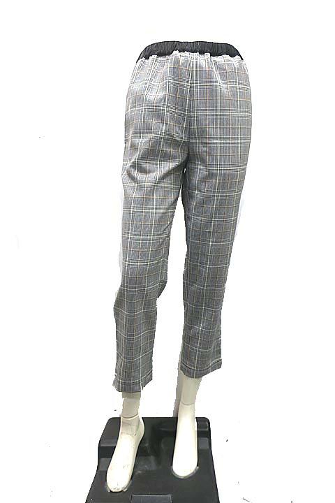 【中古】MARNI マルニ スカート レディ―ス グレンチェック グレー系 ウエストゴム サイズ38