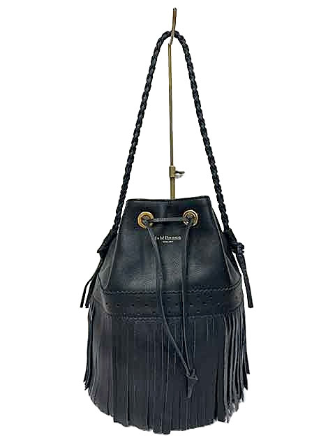 【中古】J&M DAVIDSON ジェイアンドエムデヴィッドソン バッグ レディース CARNIVAL L 巾着バッグ ショルダーバッグ ブラック LLGC-0XX-SCXX