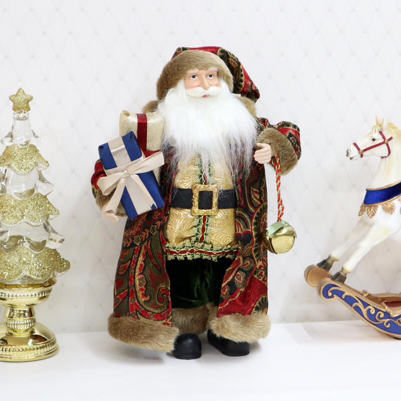 ゴールドベル サンタクロース サンタ オブジェ クリスマス ディスプレイ シャビー シャビーシック アンティーク クラシック インテリア ショップ プレゼント ギフト おしゃれ かわいい 飾り 置物 人形 北欧 輸入雑貨 送料無料 RE10665