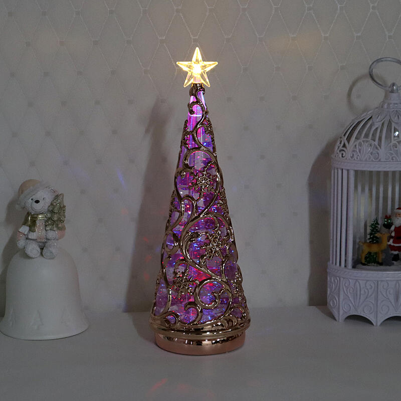 リキッドLED クリスマスツリー ピンク<br><br>クリスマス ディスプレイ ツリー シャビー シャビーシック オブジェ インテリア ショップ プレゼント ギフト おしゃれ かわいい 飾り 贈り物 置物 電飾 北欧 輸入雑貨 送料無料<br>RE225842