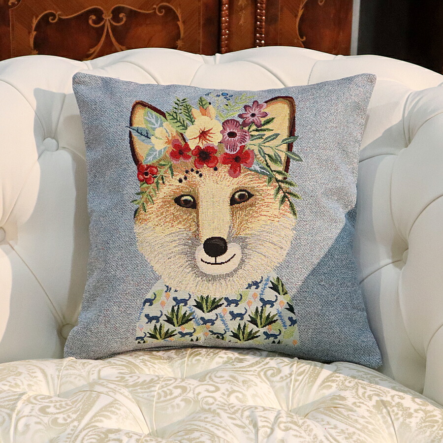 楽天市場】ポルトガルジャガード クッションカバー タタン 45×45ヒョウ