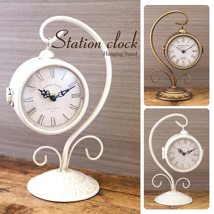 楽天市場】両面時計 おしゃれ ダブルフェイス 時計 スタンド型