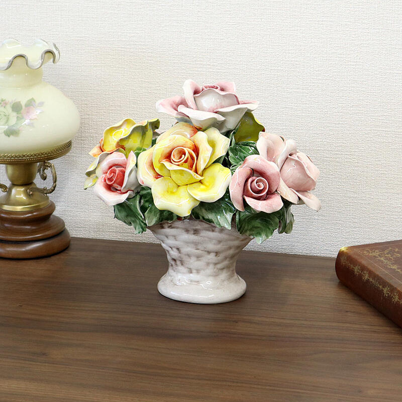 ハンド　手　花柄　オブジェ　置物　ビンテージ　レア　ドット　ジュエリー　レトロ ハンド 手 花柄 オブジェ 置物 ビンテージ レア ドット