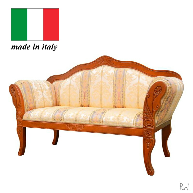 首都圏送無料〜約2m イタリアクラシック レトロ ファブリック35万前後 ソファ C/D:73763] 厚手ファブリックソファ ミート 2P GY ｜ ORDERING