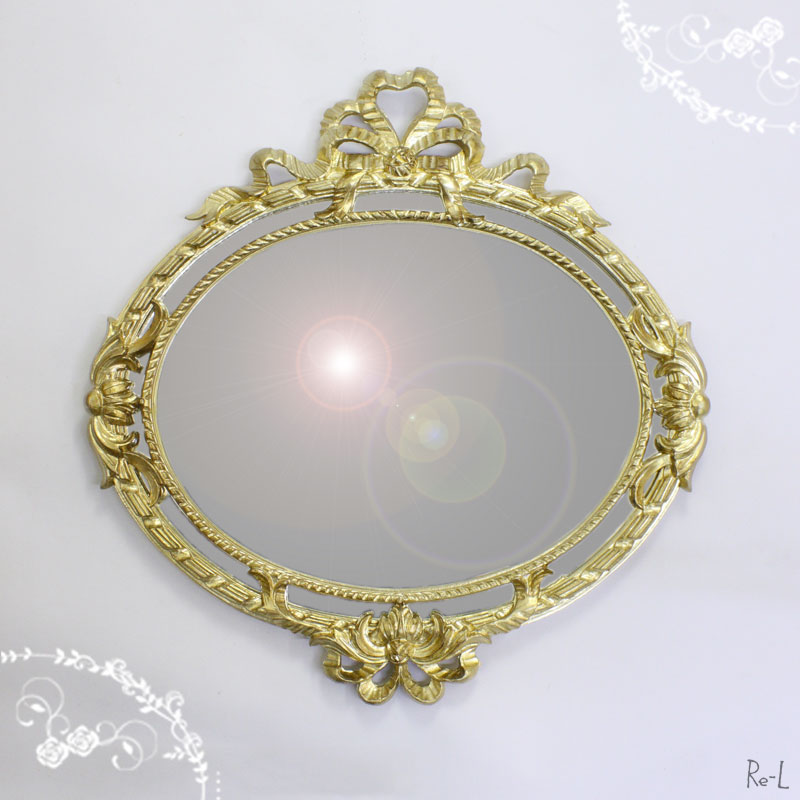 イタリア製リボンミラー（ゴールド） イタリア製リボンミラー