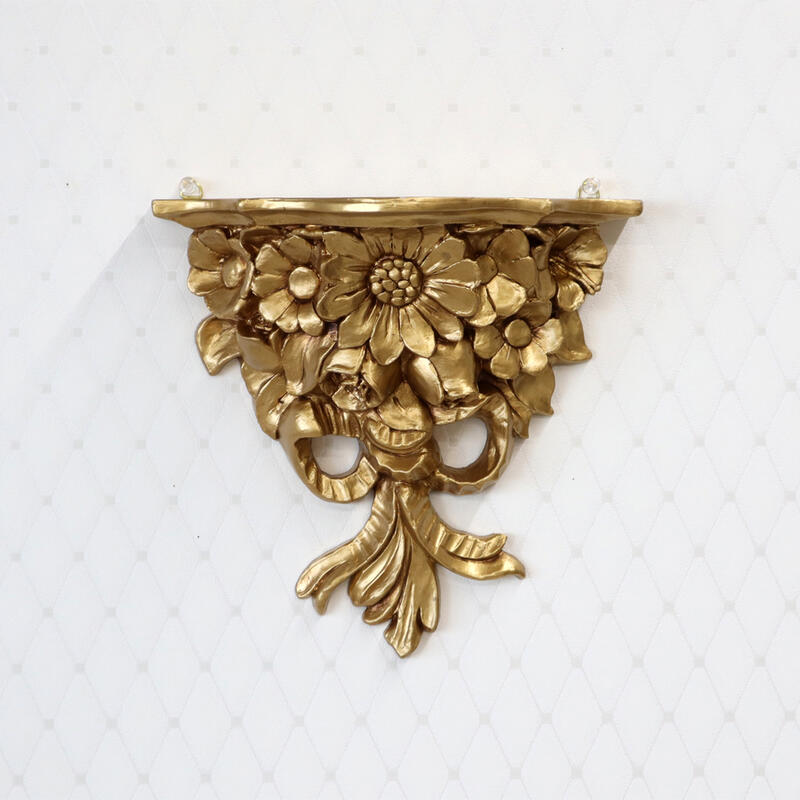 アンティーク　壁掛けコンソール　ウォールラック　壁掛け　シェルフ　ゴールド　金 楽天市場】ポイント10倍SALEイタリア製 壁掛けコンソール
