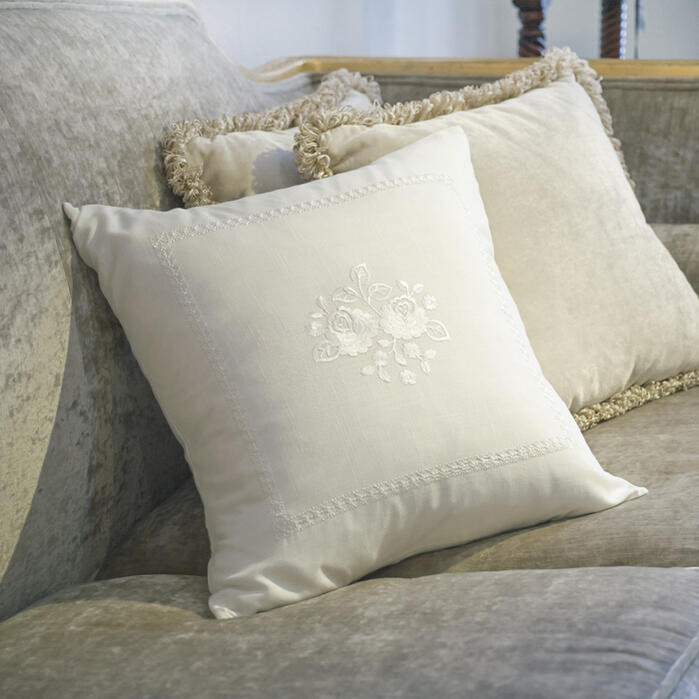 楽天市場】【 レースクッションカバー 45x45 刺繍 】 送料無料