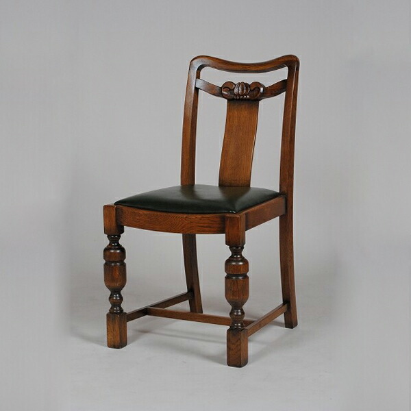 イギリス　アンティーク　クラシック木製チェア ブラウン 楽天市場】アンティークオーク ダイニングチェア 張地ブラウン