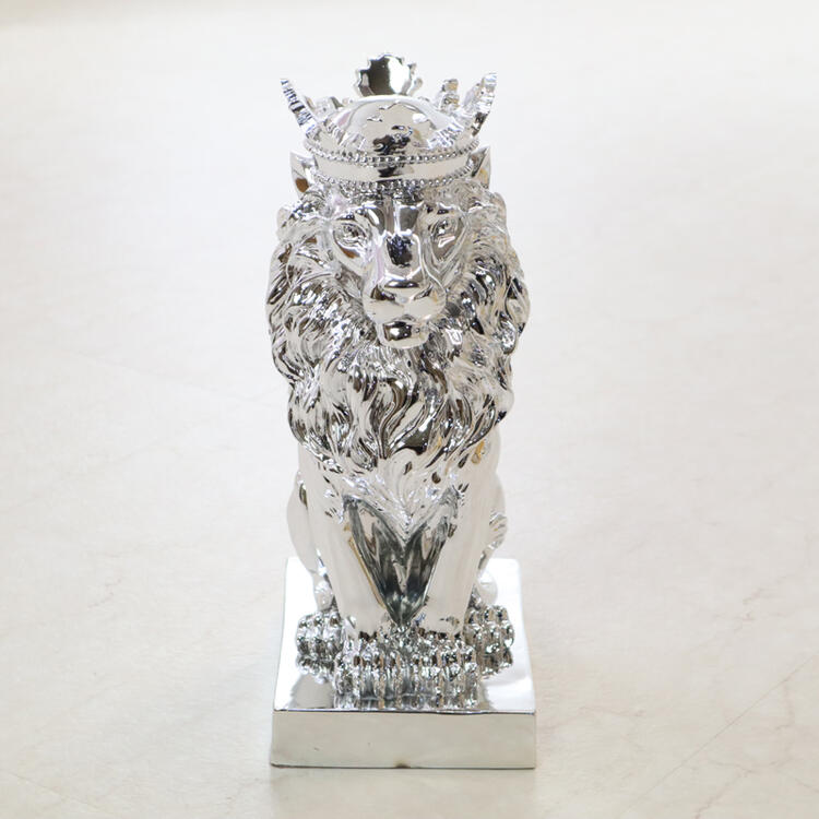 楽天市場】ライオン シルバー オブジェ 置物 オーナメント 銀